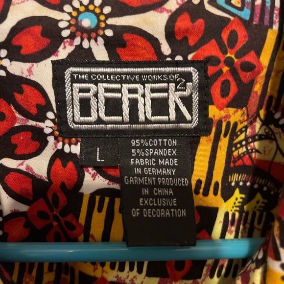 BEREK Abstract Artsy Colorful
Button Front Lightweight Cotton jacket large - Picture 3 of 5